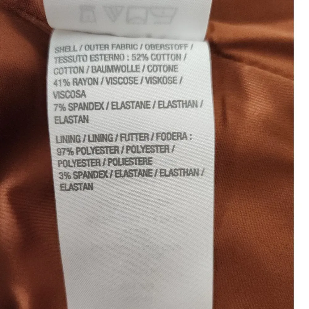 Isaac Mizrahi Live! 24/7 Stretch Zip Front Moto Jacket Cognac 10 NWOT Brown - Image 5