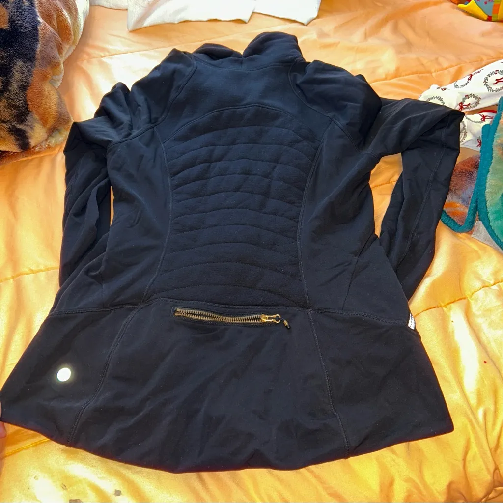 Lululemon Fleece Out Jacket Black size 8 full zip fleece polartec slim fit - Image 6