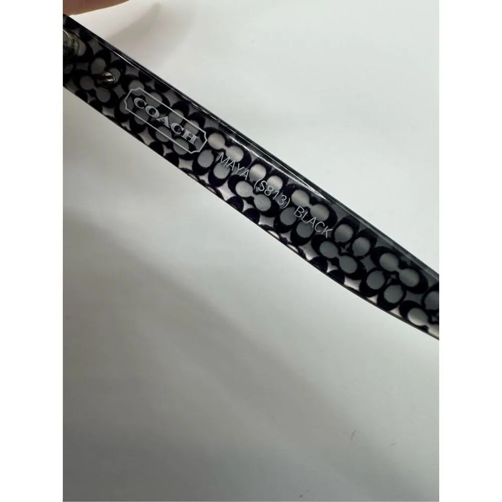 Coach  Maya ladies sunglasses S813  black with case and cloth black EUC - Image 3