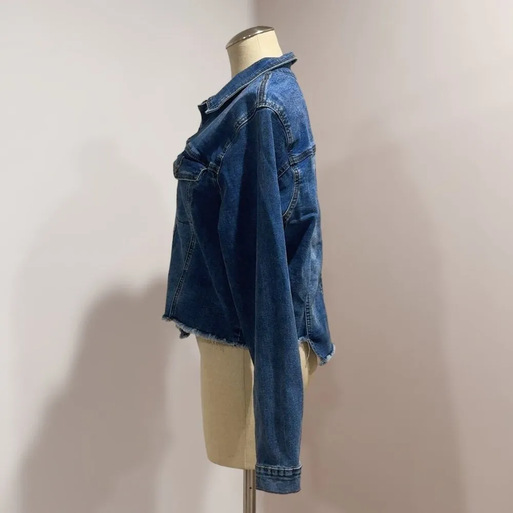 Ashley Stewart Women’s Denim Blue Jean Jacket Plus Size 18/20 - Image 2