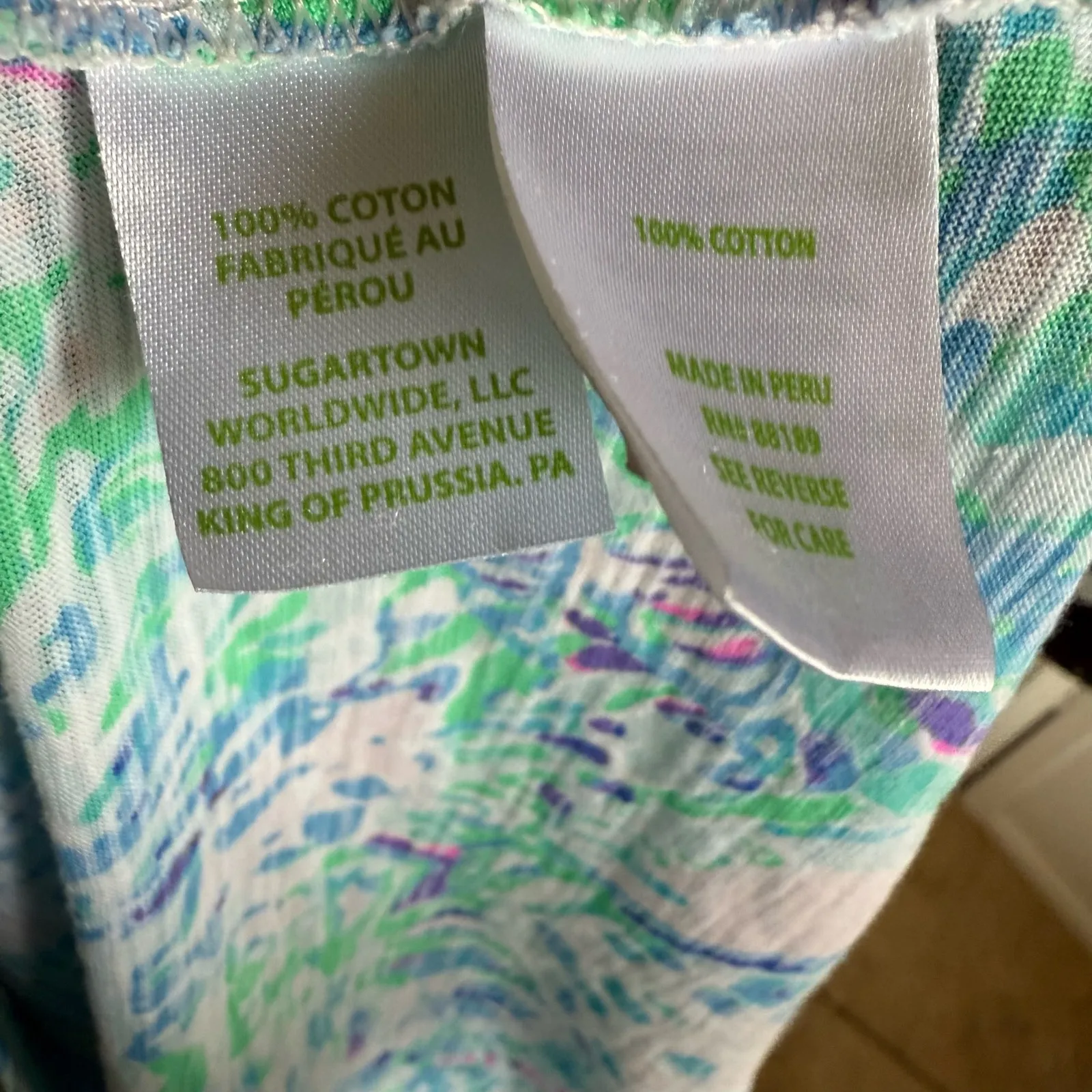 Lilly Pulitzer Womens Top Sz S Etta V-Neck Cotton Tee Amethyst Tint‎ Craysea - Image 8