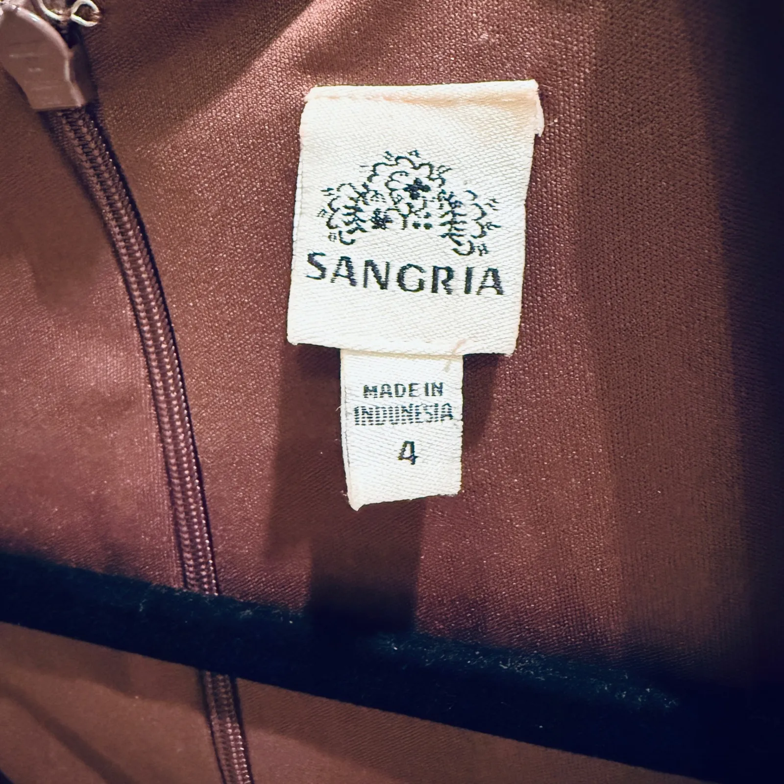 Sangria Brown Dress Sweetheart‎ Neckline Cap Sleeve Fitted Sheath Size 4 - Image 3