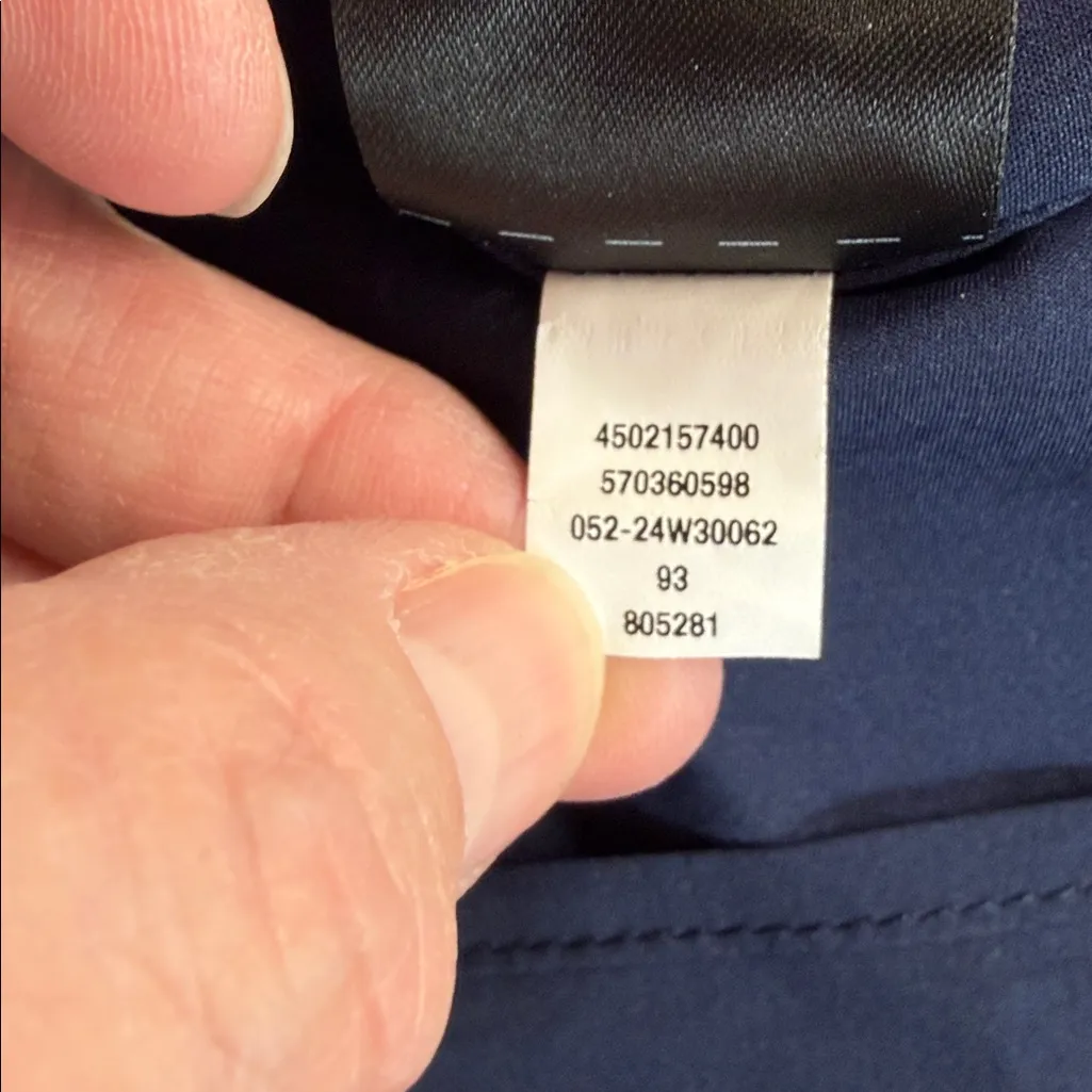 White House Black Market NWT Navy Ecru Combo Tweed Boot Skirt With Buttons - Image 11