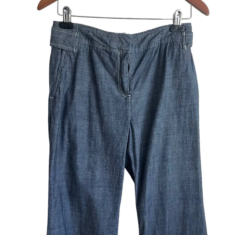 J.Jill  Jeans Women Size 8 Blue Straight Leg Zipper Button Closure Stretch Denim - Image 6