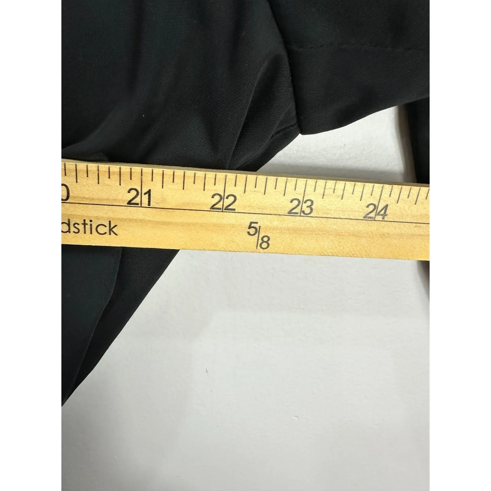 Jones New York Petites 10P Black Trench Coat Belted Double Breasted Quiet Luxury - Image 5