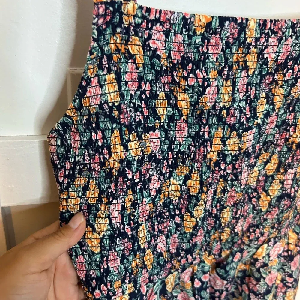 Old Navy Floral Ruched Cami Midi Dress - Image 5