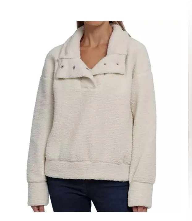 Bagatelle Faux Sherpa Pullover small - Image 4