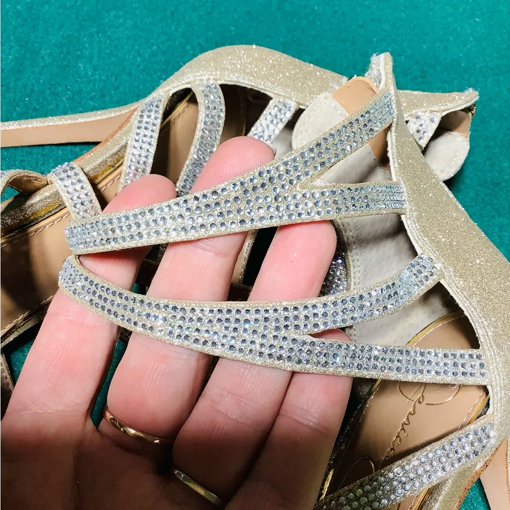 Dressy rhinestone strap heels 🔥🔥 - Image 8