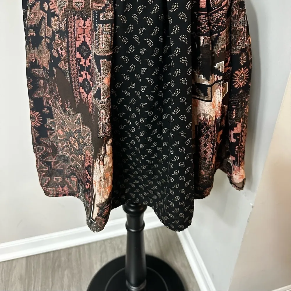 Boho Print Short Skirt in Size Large Brown - Image 6