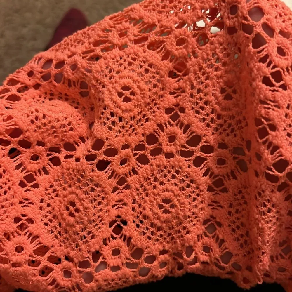 Lilly Pulitzer Lamora Pucker Pink Breakers Lace Resort Beach Dress L - Image 7