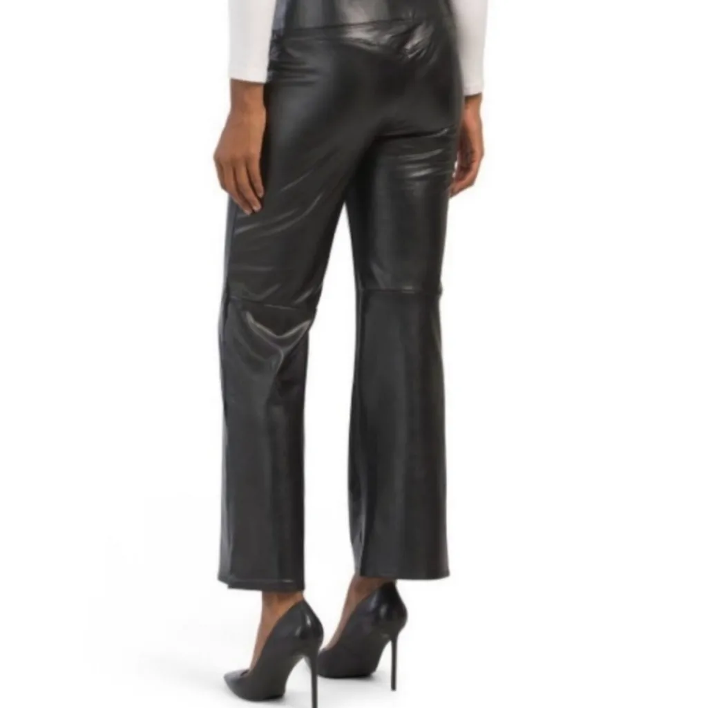 🆕Vince Camuto Black Flare Leather Pants - Image 2