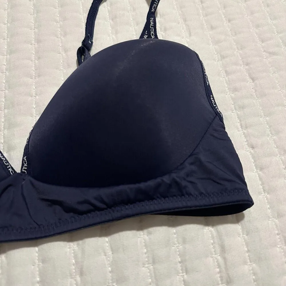 Nautica Blue Very Lightly Lined Wireless  Bra 36C - Image 3