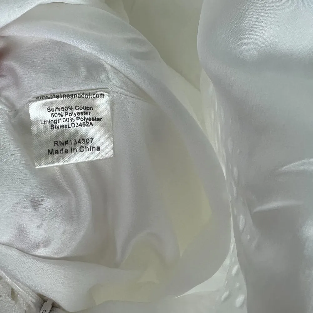 NWT Line & Dot Spring Life Apron Dress Eyelet Criss Cross Back Size XS NEW - Image 15