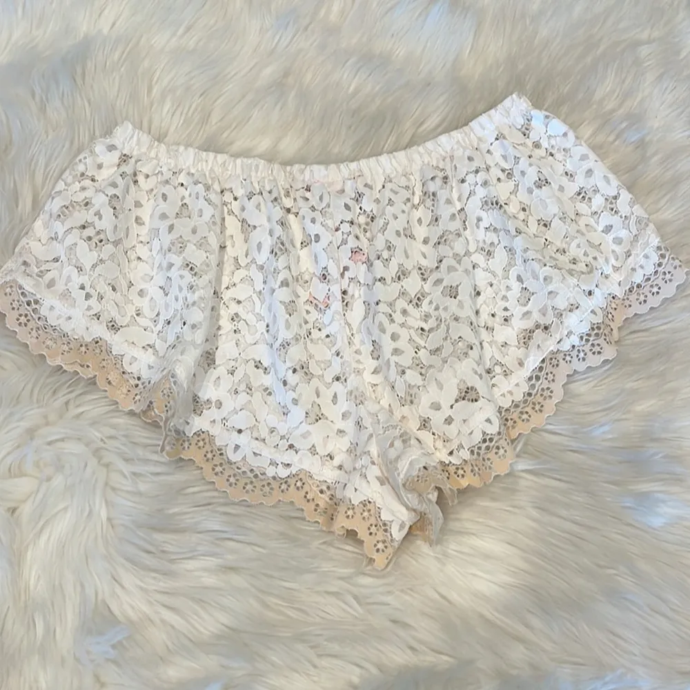 NWT Victorias Secret XS White Ivory Lace Sleep Shorts - Image 5