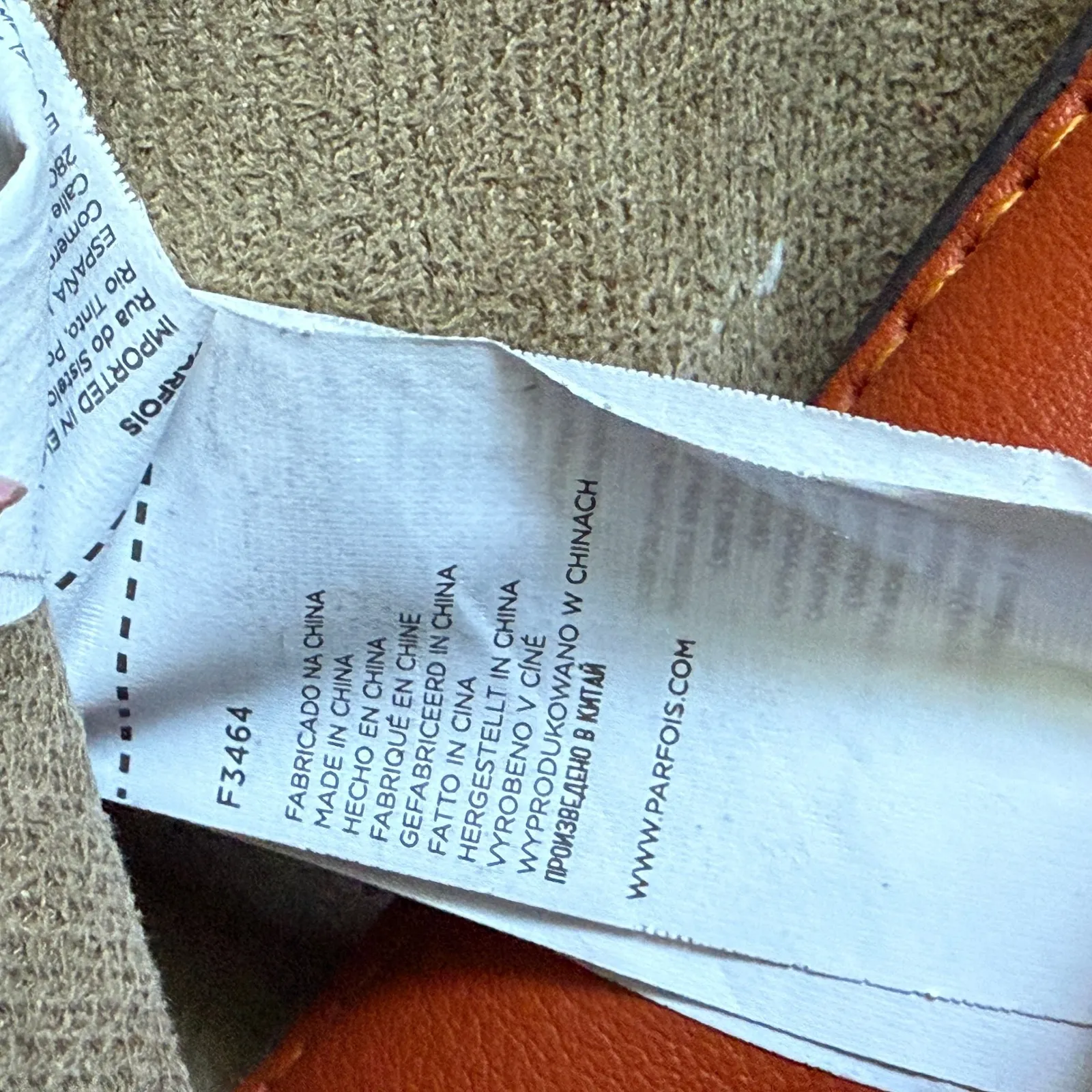 Parfois Shoulder Bag Suede Flap Closure‎ Copper Color Purse Orange - Image 9