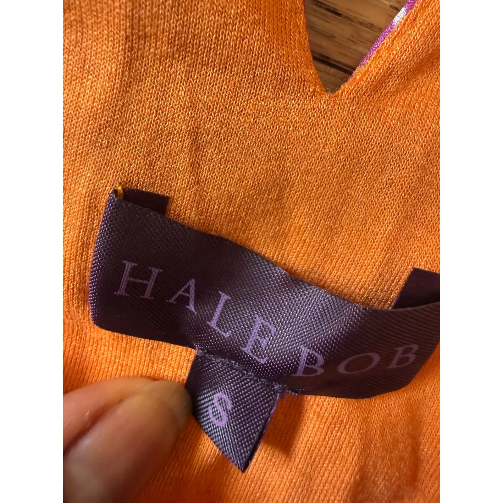 HALE BOB Patchwork Maxi Dress Halter Neck Bohemian Festival Boho Orange Pink - Image 5