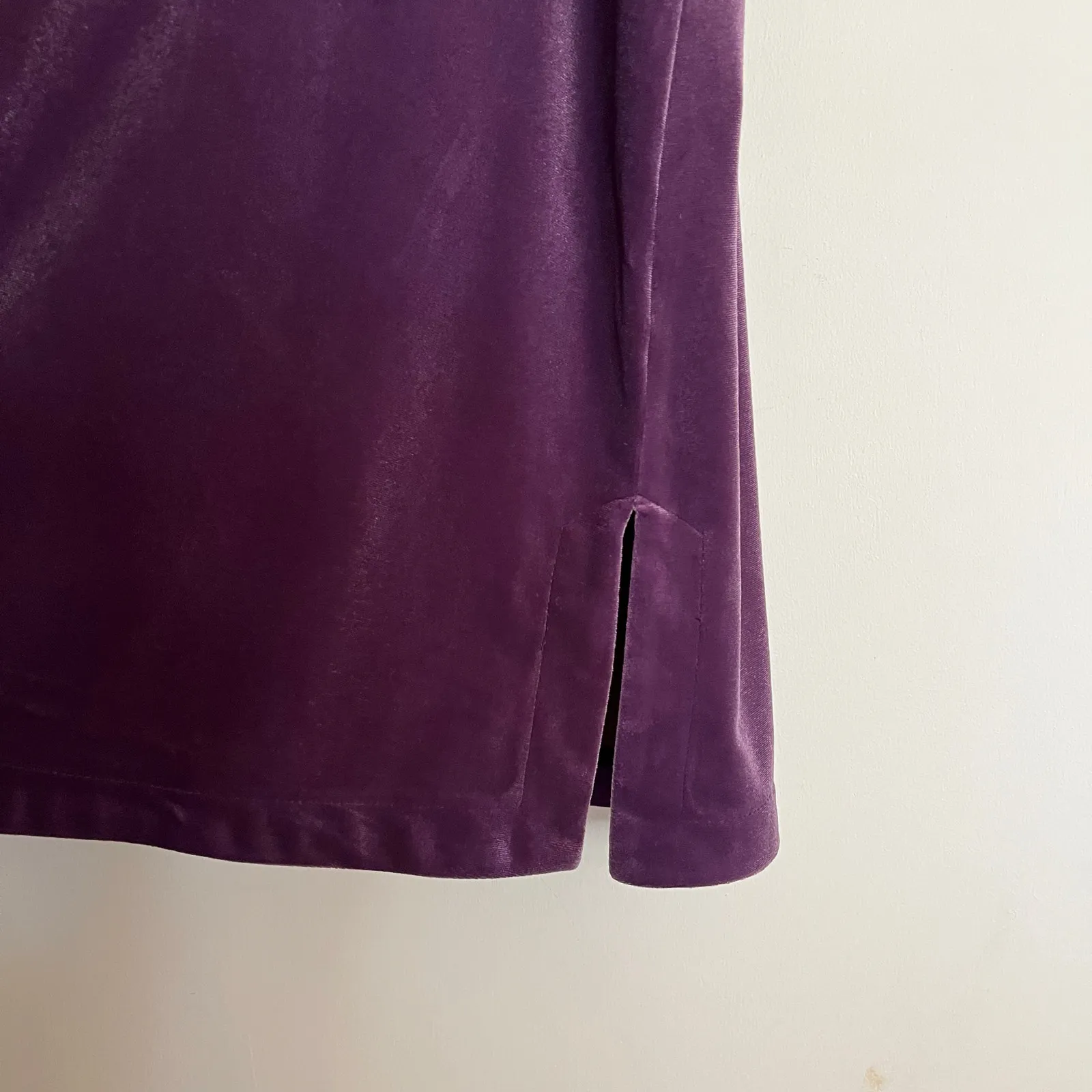 J. Jill Wearever Collection Purple Velvet Tunic Set Long Sleeve Top and Tank XL - Image 7