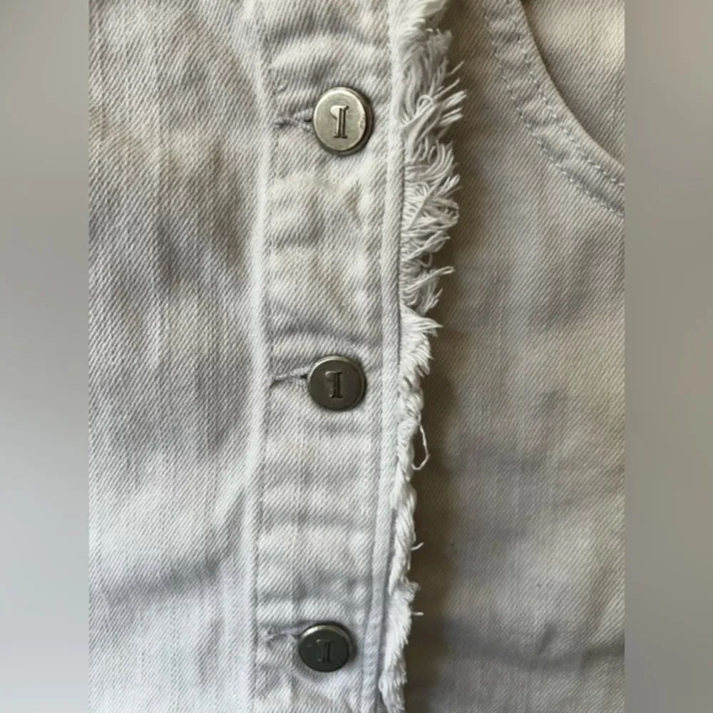 Anthropologie Pilcro & The Letterpress Button White Denim Jean Skirt Sz 0 Petite - Image 7