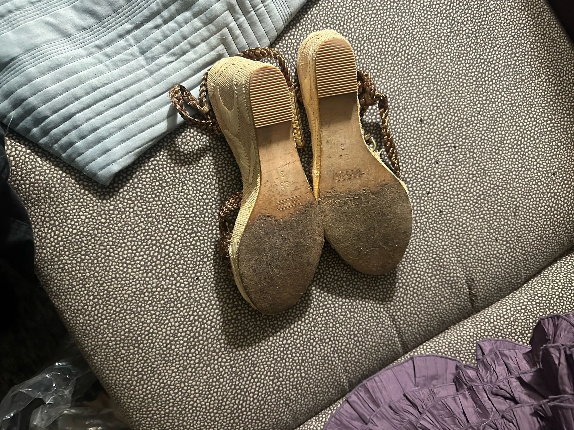 Coach Wedge Sandals Leather - Image 4