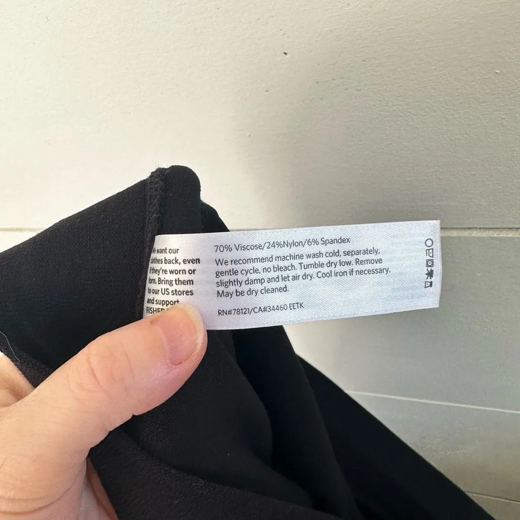 Eileen Fisher Women’s Large Black Pull on Stretchy Pants - Image 5