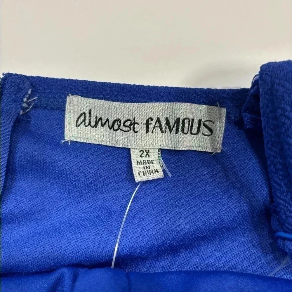 Almost Famous Women’s 2X Jumpsuit Sleeveless Triangle Neck NWT - Image 8