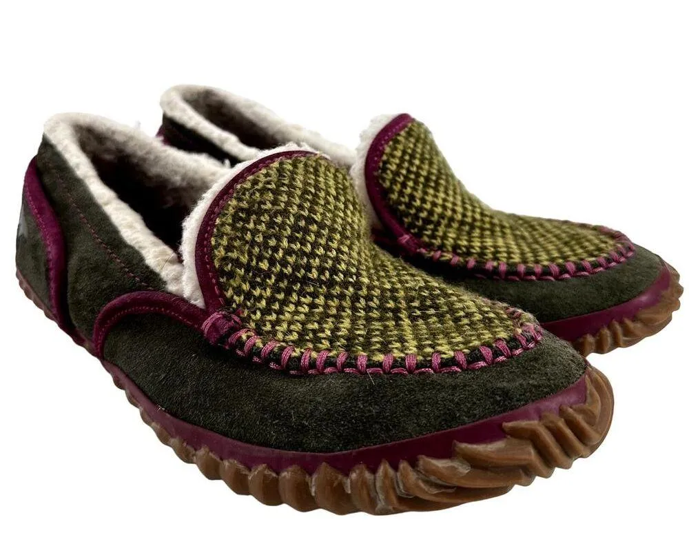 Sorel Tremblant Blanket Winter Slipper Faux Shearling Lined Peatmoss Green 9 - Image 2