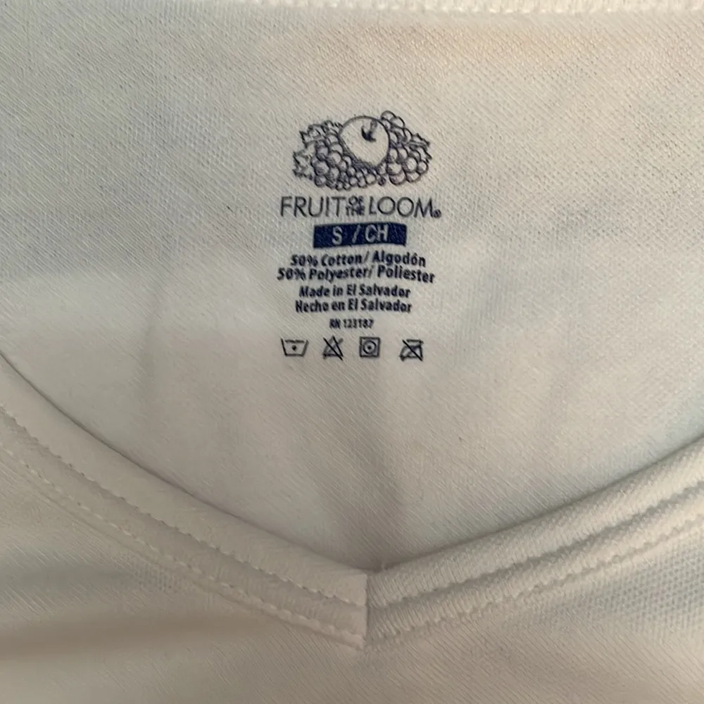 White Long Sleeved Women’s Tagless V-Neck Shirt - Image 4