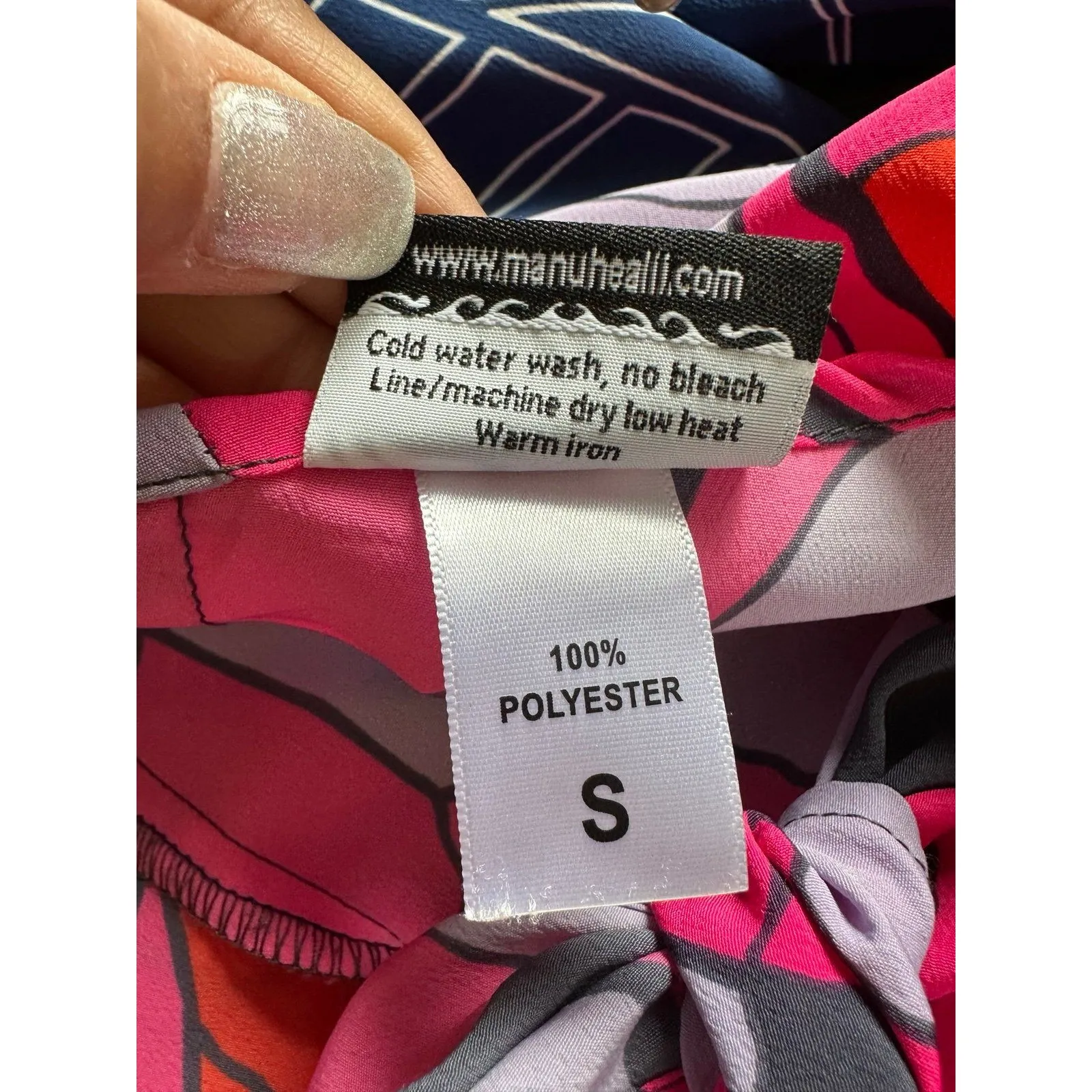 Manuhealii Hawaiian Designer Front Tie Pull On Pants S - Image 5