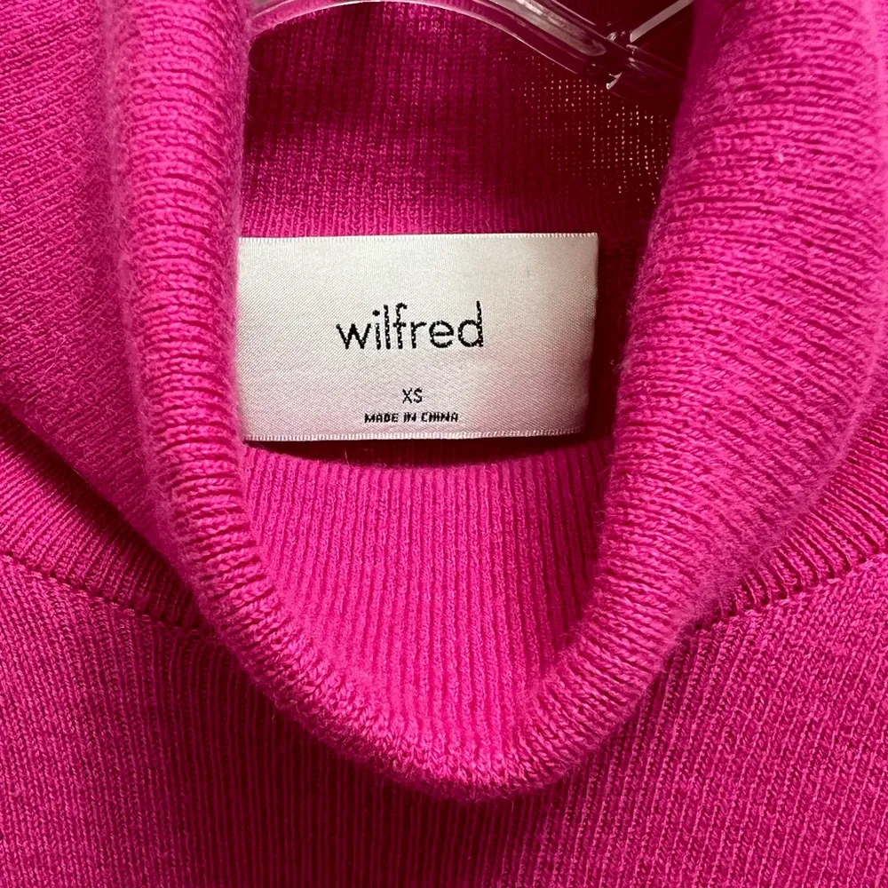 Wilfred Aritzia Rebecca Turtleneck Sweater Merino Wool Cotton Vital Pink XS - Image 6