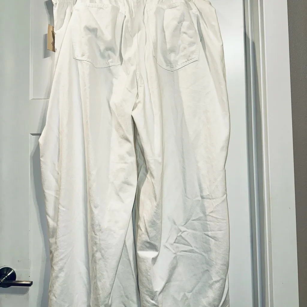 Universal Thread white drawstring wide leg relaxed fit beach pants 3X NWT - Image 4