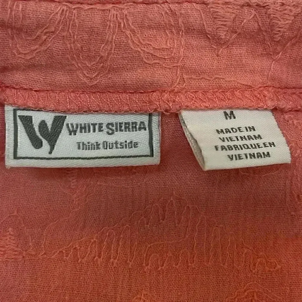 White Sierra‎ Peach Lightweight Casual 100% Cotton Top - Image 7