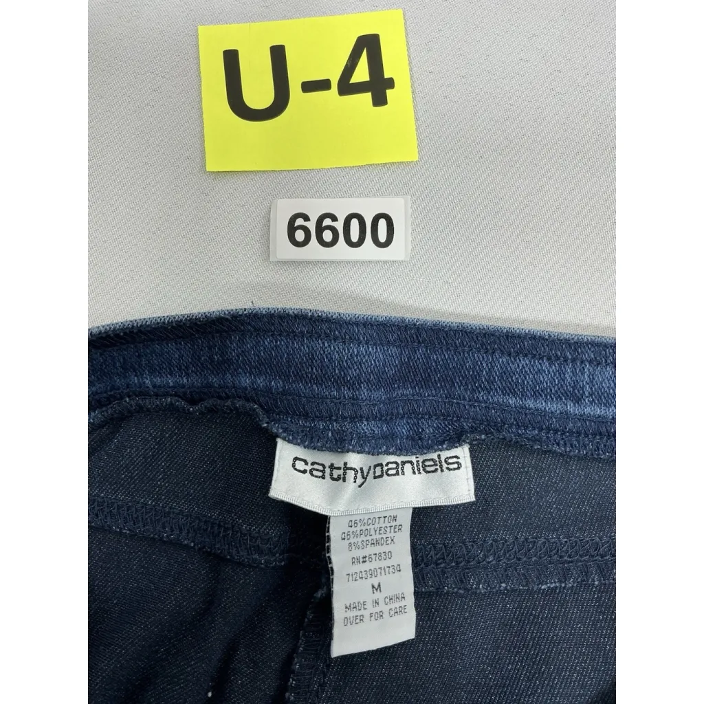 Womans Cathy Daniels Capri Blue Jeans Pull On Medium Excellent - Image 3