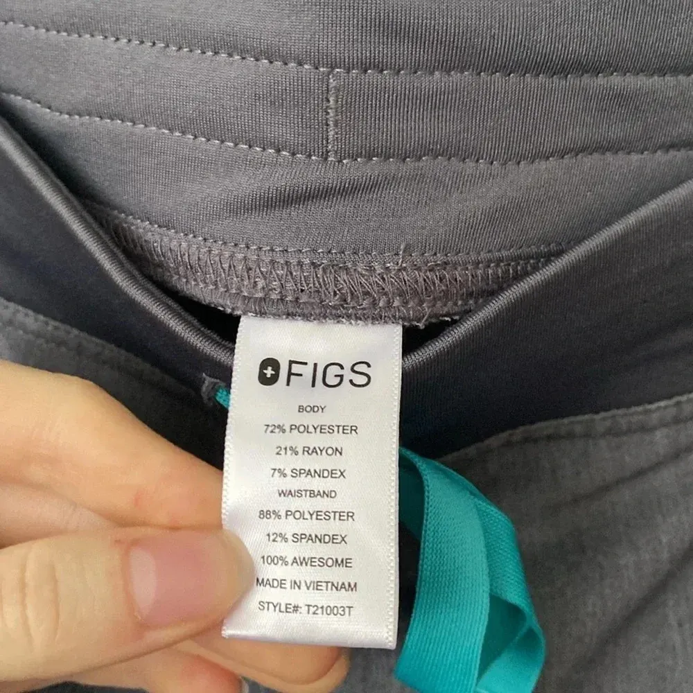 Figs XS Tall Livingston Basic Scrub Pants in Graphite Gray - Image 7