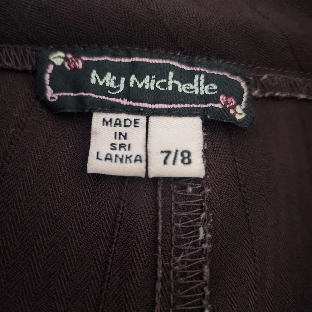 Vintage My Michelle Brown Pantsuit with Removable Faux Shirt - Image 11