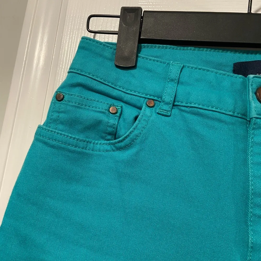 Boden The Cambridge Ankle Skimmer Turquoise Cotton Denim Stretch Pants Size 2 P Blue - Image 3