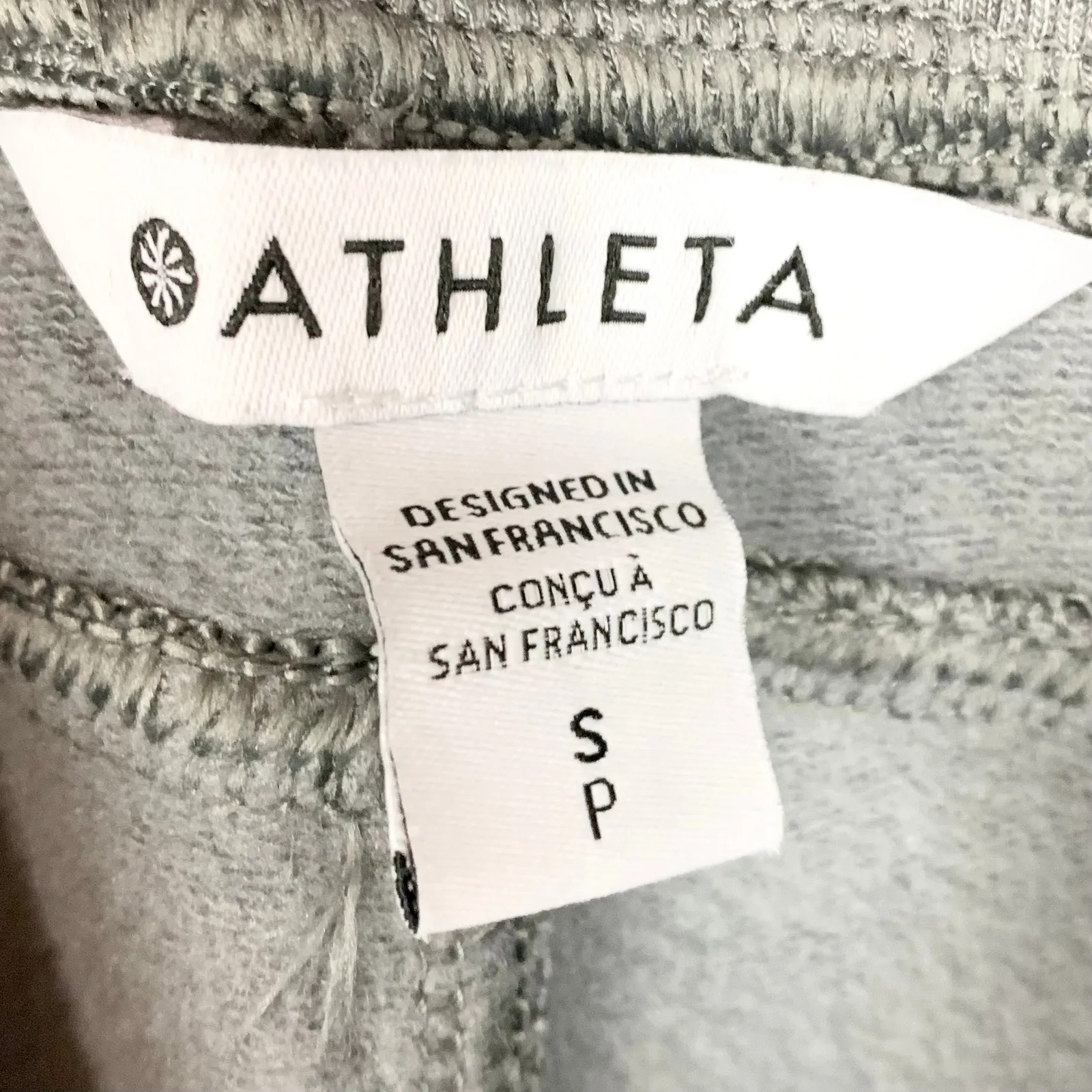 Athleta Balance Jogger Pants Grey Plush Nirvana Brushed Interior Size Small - Image 4