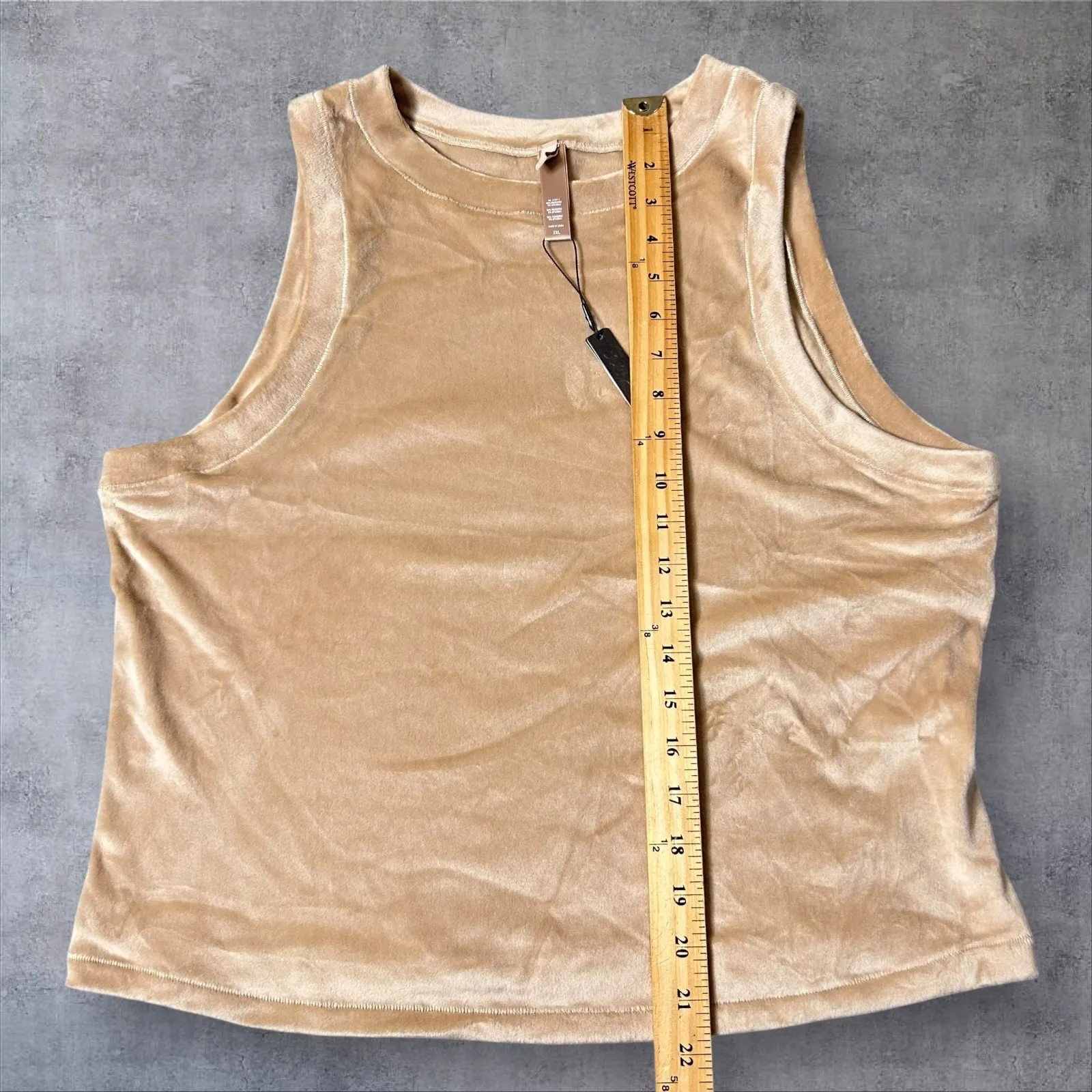 SKIMS Velour Tank Top Womens‎ Sleeveless Soft Plush Comfy Casual Everyday 2XL - Image 7
