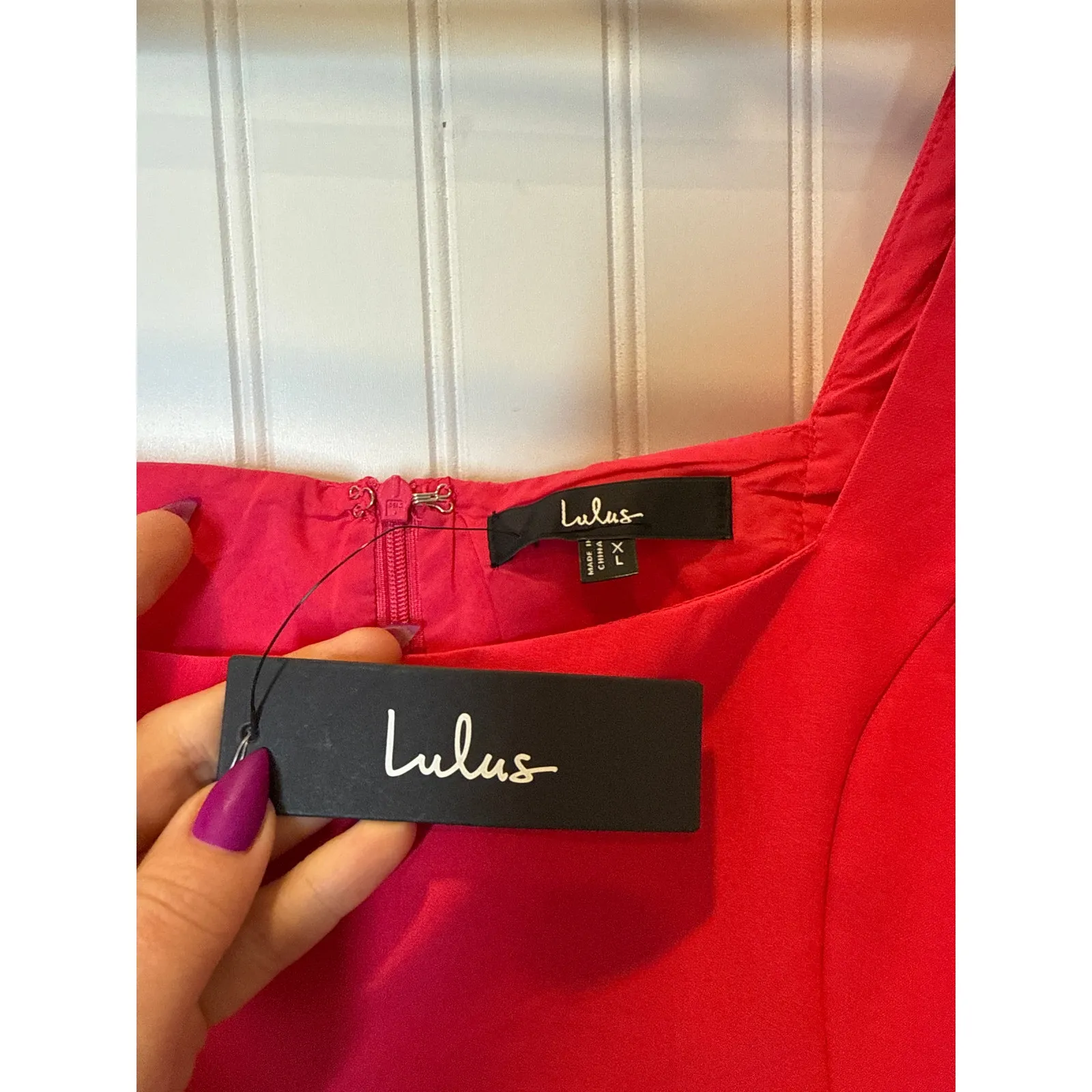 NWT Lulus Your Sweetie Fuchsia Tie-Strap Mini Dress Pink Party Cocktail Size XL - Image 5