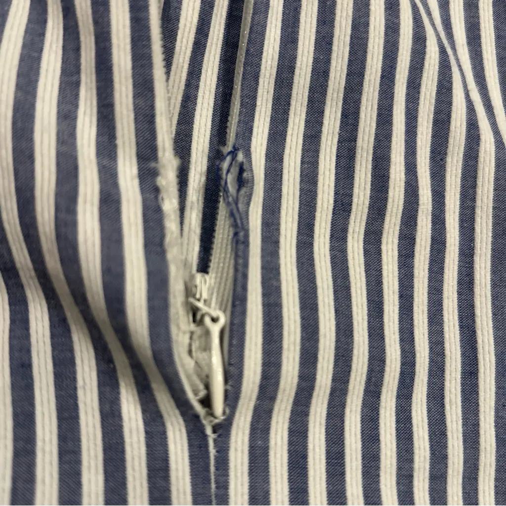 FRNCH Women’s Blue & White Striped Sundress Sz Large **see description - Image 14