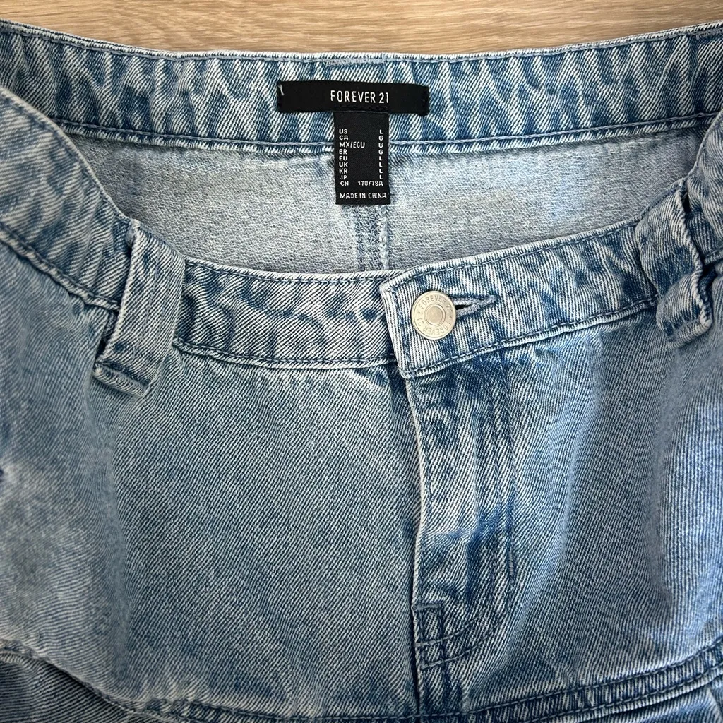 Y2K Pleated Denim Mini Skirt - Image 4