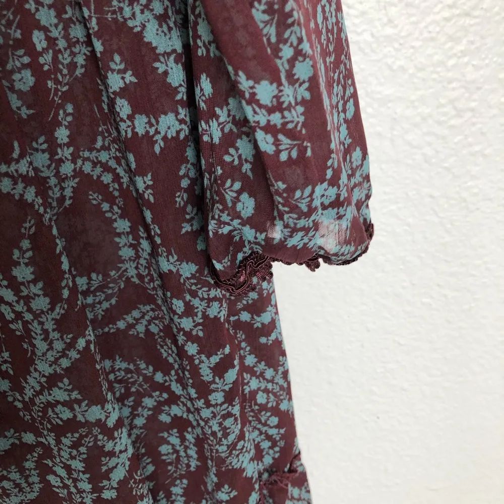 Olivaceous Printed Peasant Dress - Image 8