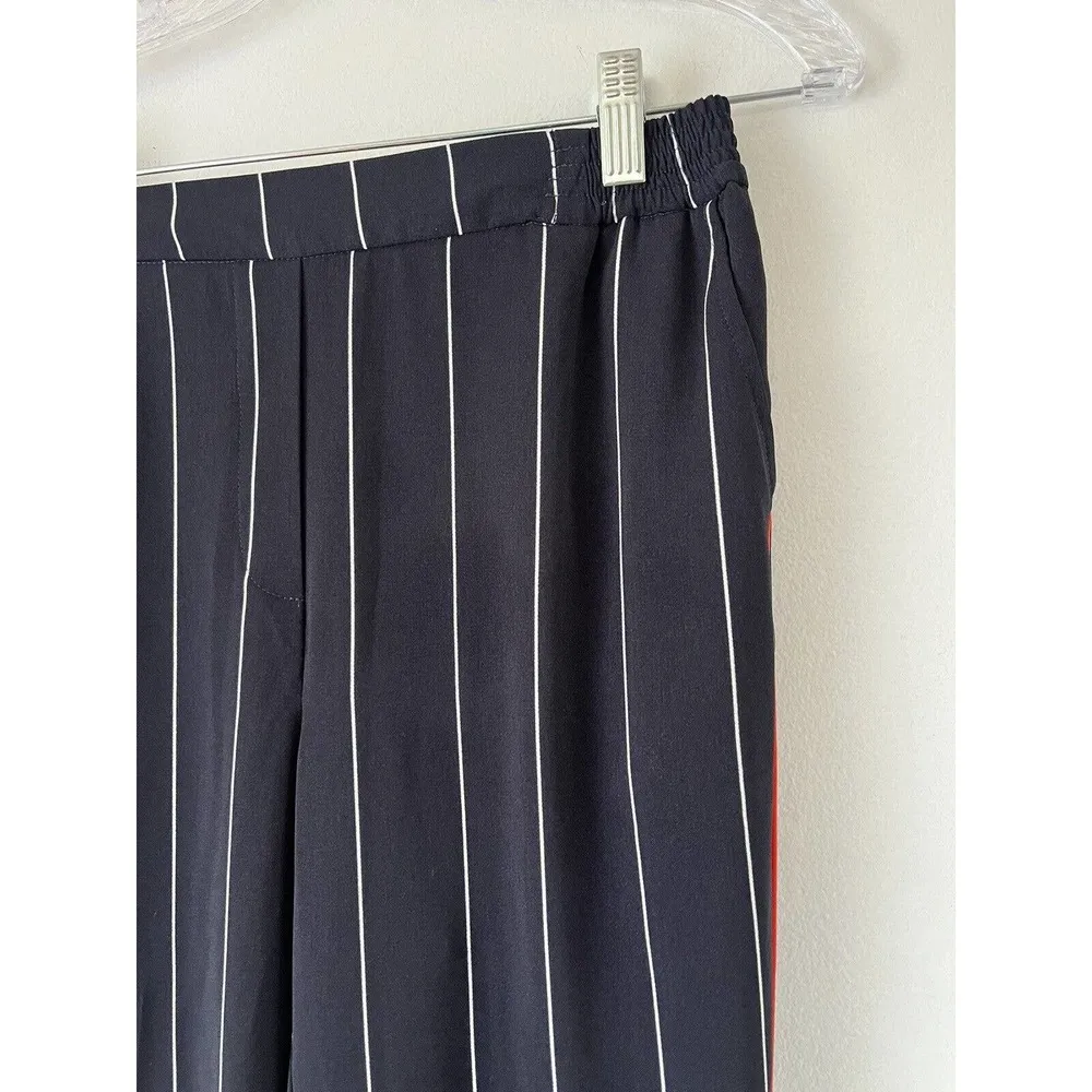ETT:TWA Anthro Blue Striped Tapered Leg Pull On Womens Trouser Pants  XS - Image 5