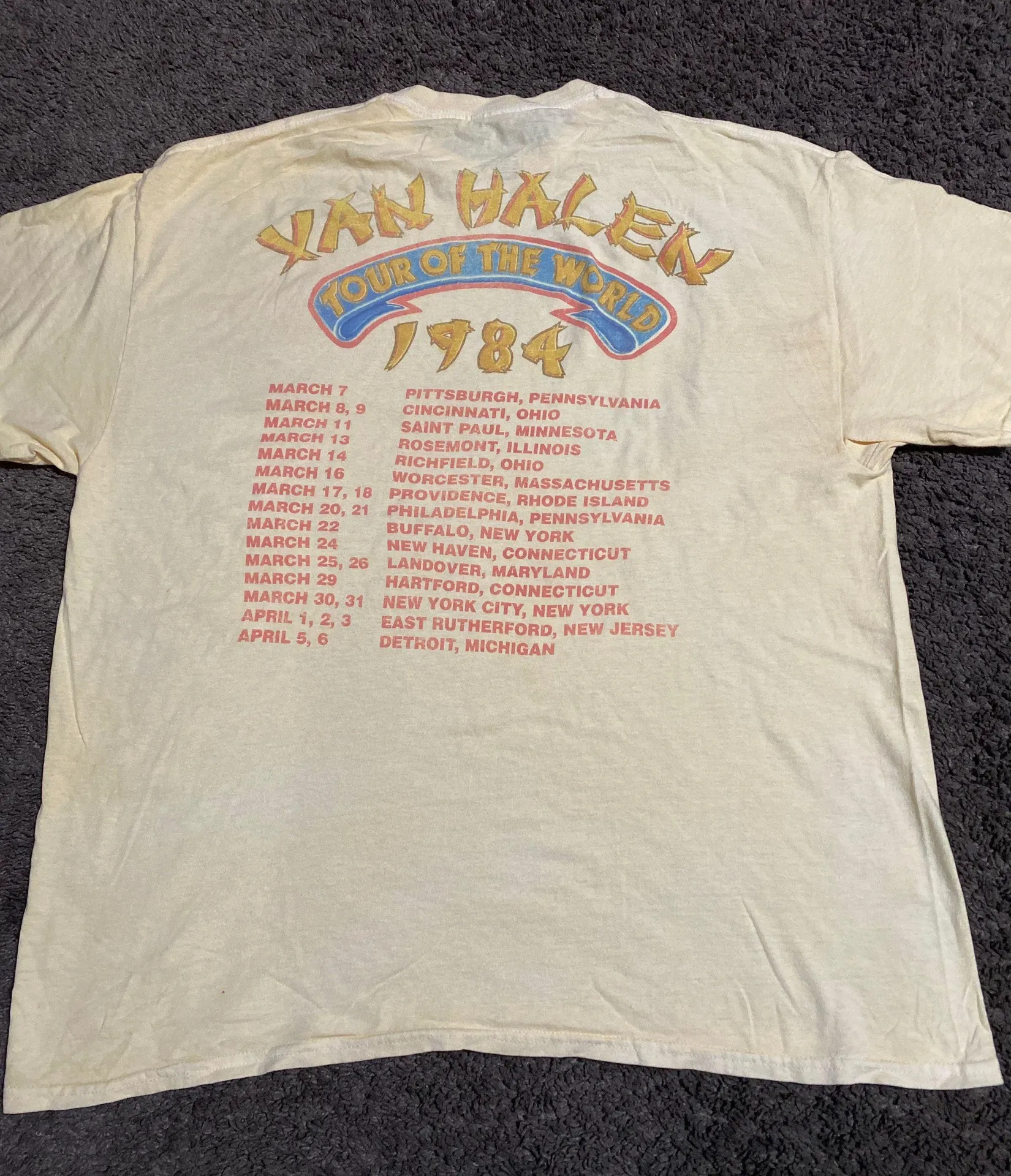 Van Halen Yellow Oversized Tee S/M - Image 5