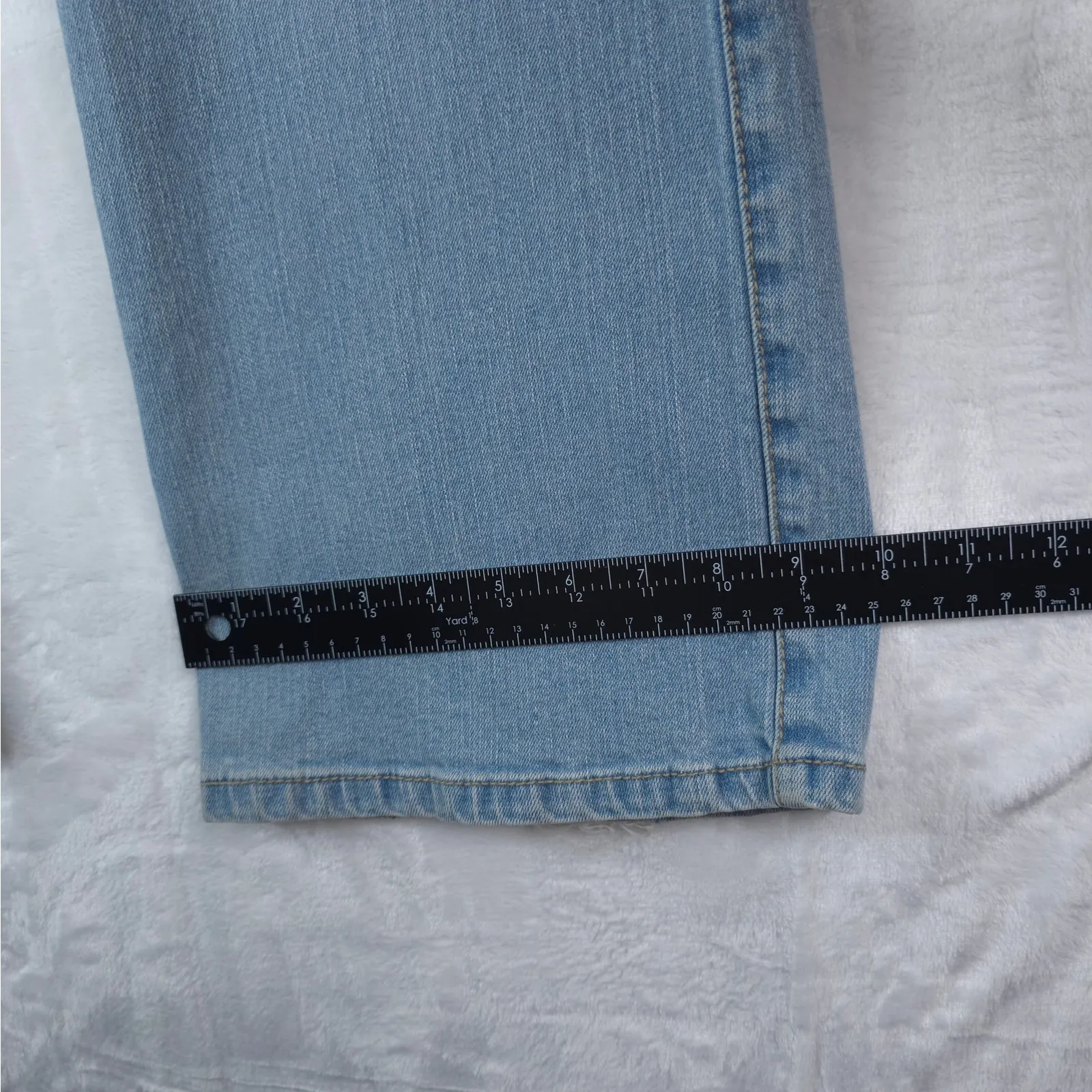 Aura Wrangler Jeans Womens 18L Average High Rise Light Wash Stretch Denim Casual - Image 10