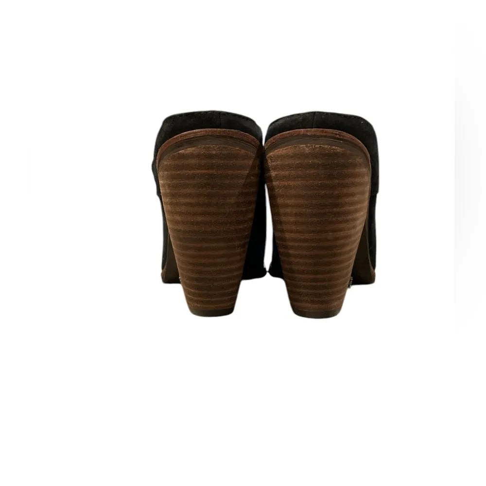 Sam Edelman Western Alison Black Heel Mule Suede Braid Slip-on Boot Size 6.5 - Image 3