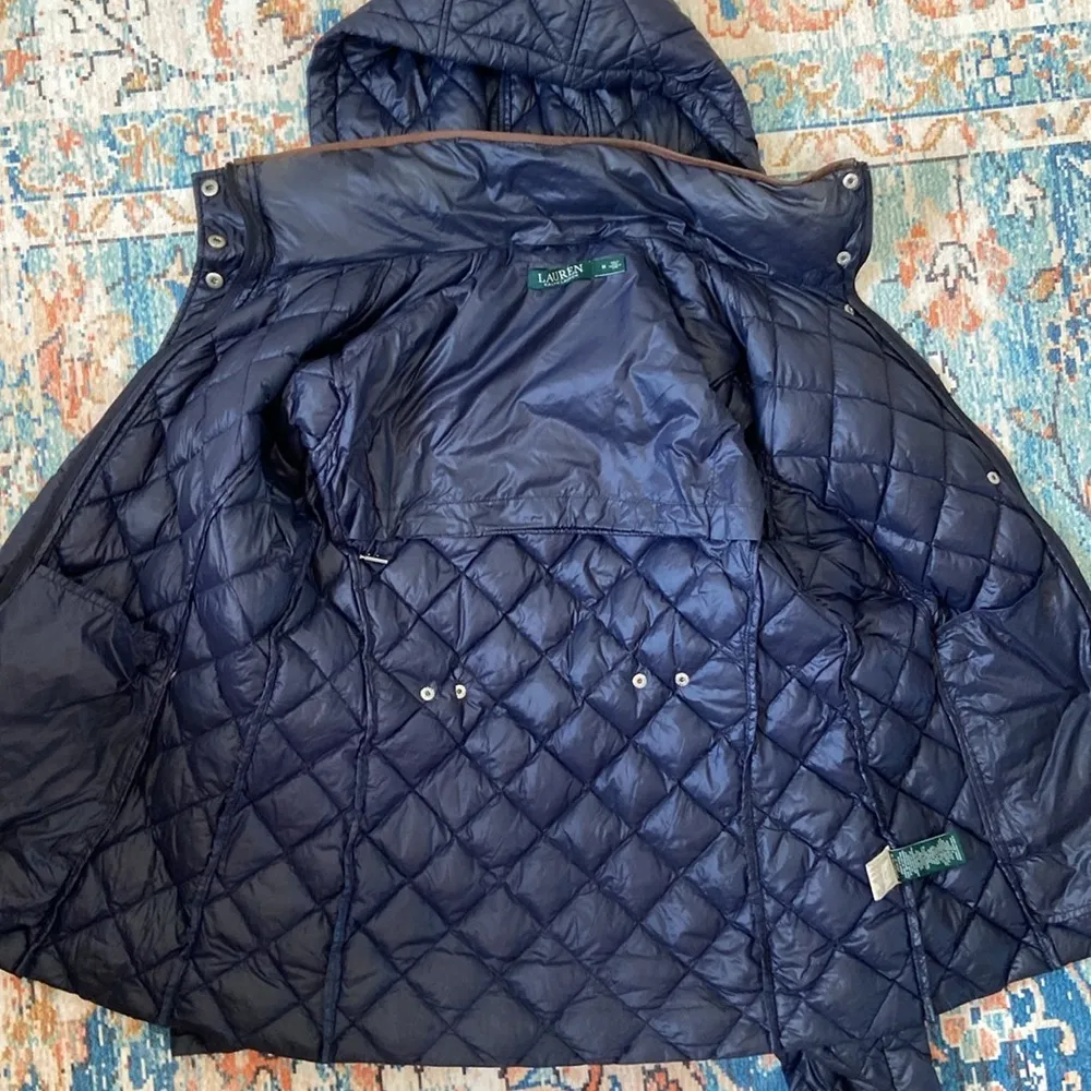 Ralph Lauren Small Iconic Puffer Down Jacket Polo RRL Hunting Coat Sz M Hooded, - Image 15