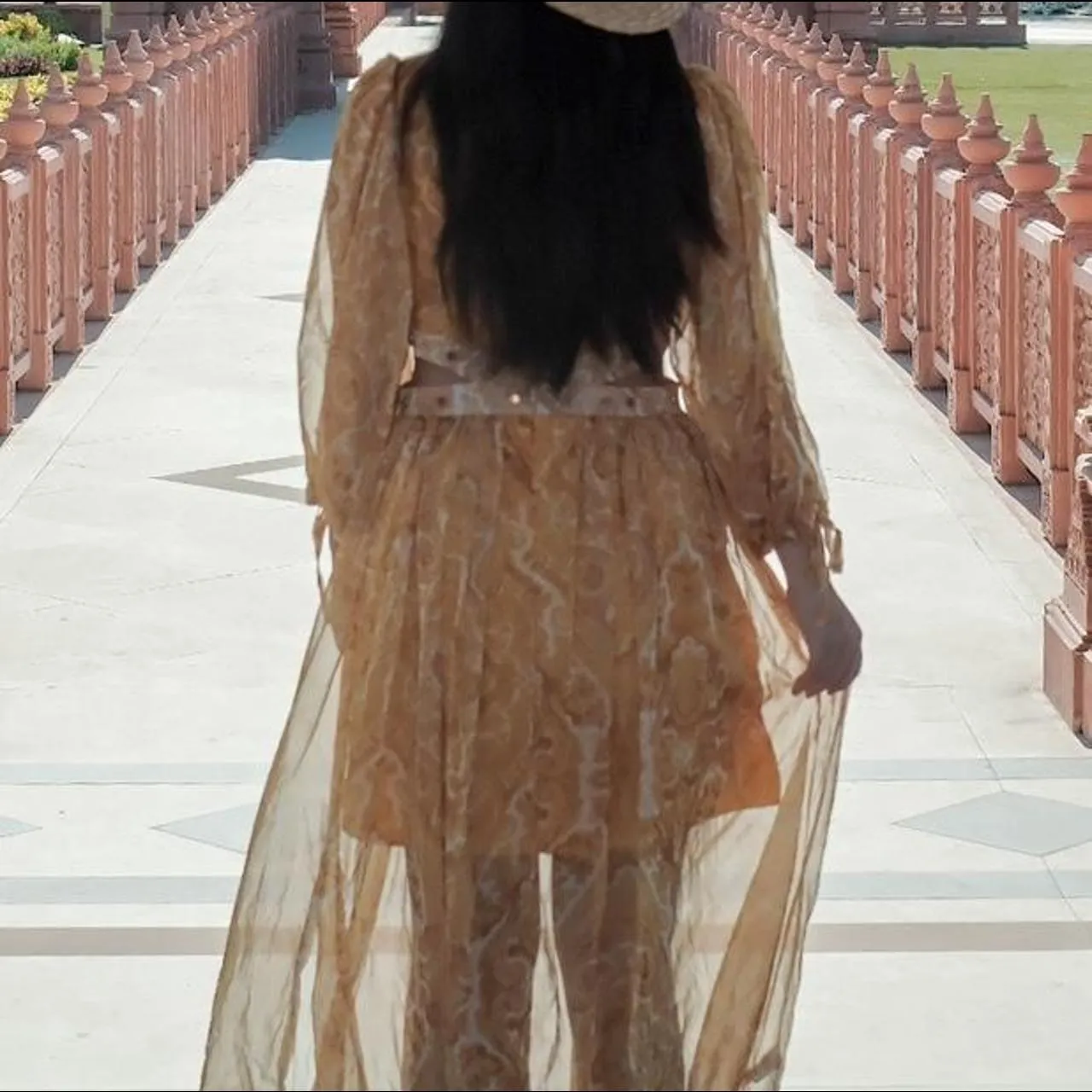 Korean Style Print Puff Sleeve Bohemian Dress Size undefined - Image 3