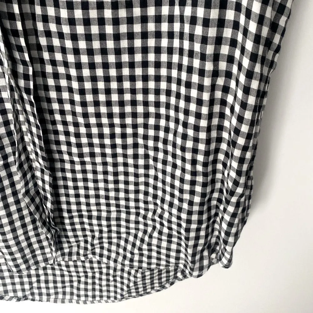 NWT Velvet Graham & Spencer Belted Gingham Midi Shirt Dress Medium Preppy Office - Image 11