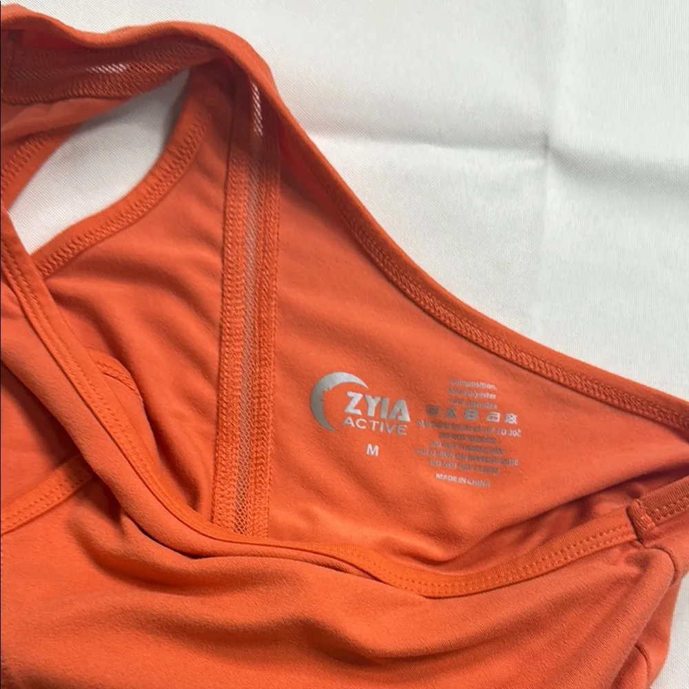 ZYIA Orange Relaxed Asymmetrical Tank Top - Image 5
