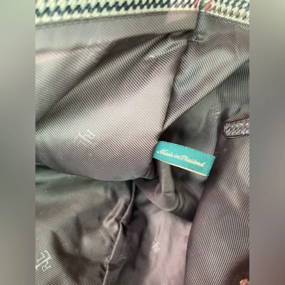 Ralph Lauren Lauren  houndstooth and sued tote - Image 9